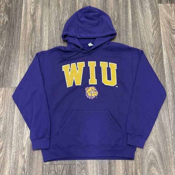 Jerzees Other - Western Illinois University Bulldogs Hoodie Men's Medium Purple Jerzees